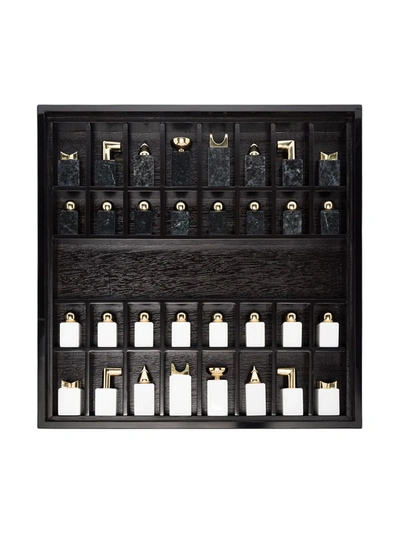L'objet 24kt Gold Stone Chess Set In Black