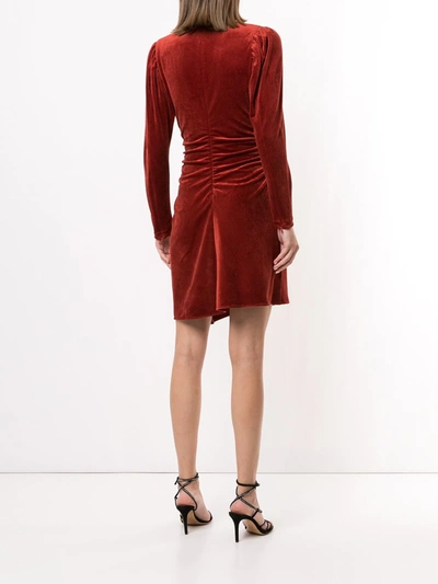 Shop A.l.c Marcel Ruched Dress In Red
