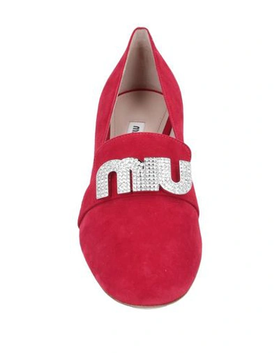 Shop Miu Miu Loafers In Red