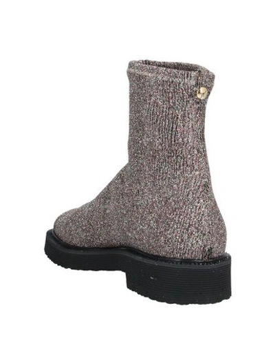 Shop Giuseppe Zanotti Woman Ankle Boots Light Grey Size 7 Textile Fibers
