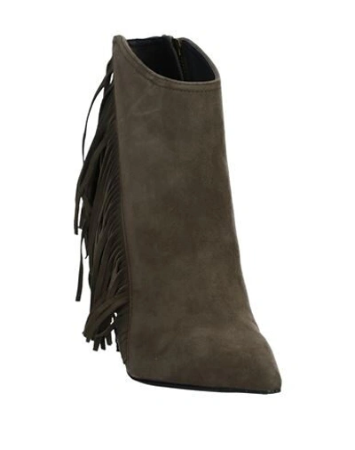 Shop Allsaints Ankle Boots In Military Green