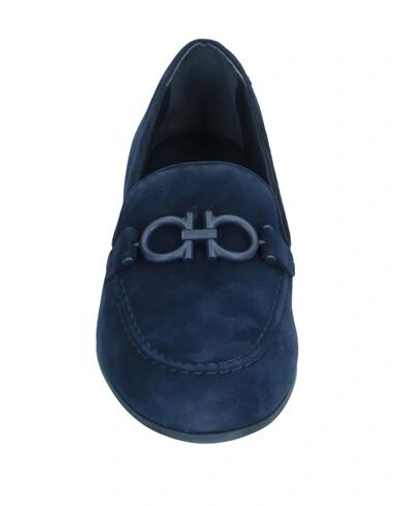 Shop Ferragamo Loafers In Dark Blue