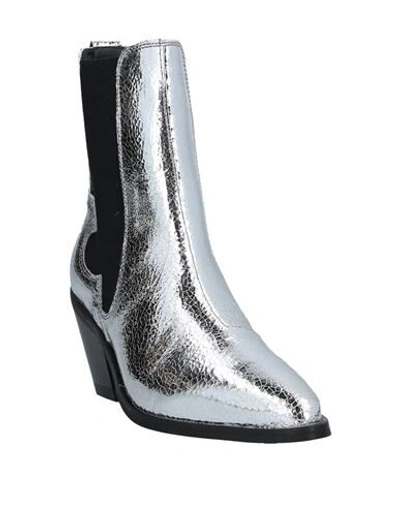 Shop Allsaints Ankle Boots In Silver