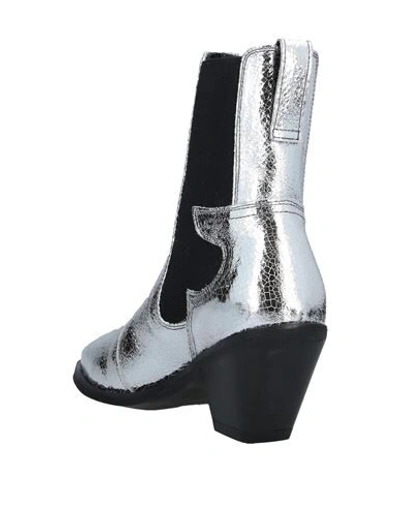 Shop Allsaints Ankle Boots In Silver