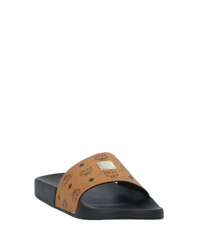 Shop Mcm Sandals In Tan
