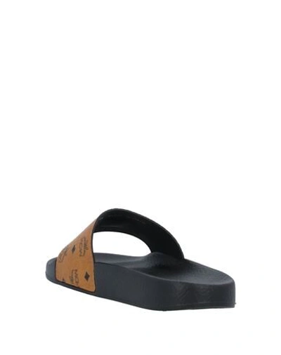 Shop Mcm Sandals In Tan