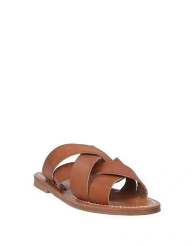 Shop Kjacques Sandals In Tan