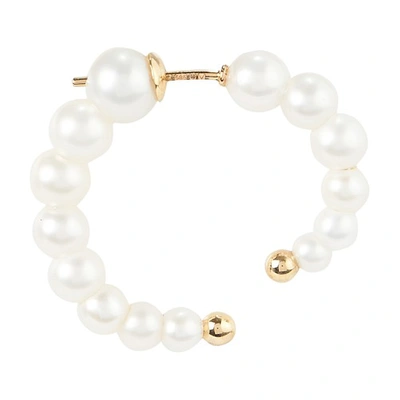 Shop Anissa Kermiche Pearl Drop Single Earring In White