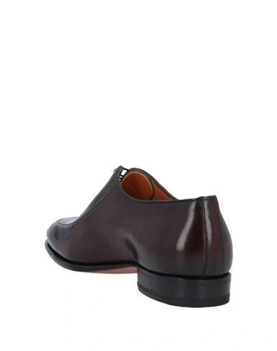 Santoni Laced Shoes In Dark Brown