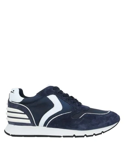 Shop Voile Blanche Man Sneakers Midnight Blue Size 6 Soft Leather, Textile Fibers