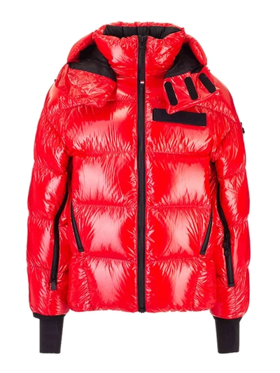 Shop Moncler Verrand Down Jacket In Red