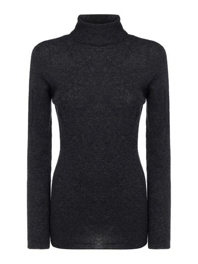 Shop Agnona Cashmere Turtleneck In Grey