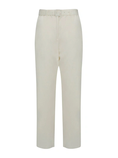 Shop Agnona Matching Belt Pants In White