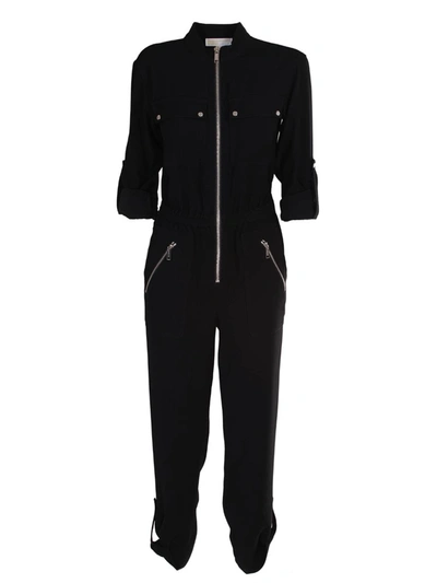Shop Michael Kors Multi-pocket Jumpsuit In Black
