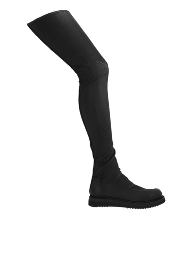 Shop Rick Owens Creeper Stocking Boots In Black