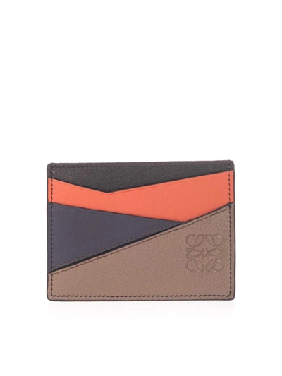 Shop Loewe Multicolor Puzzle Card Holder In Multicolour