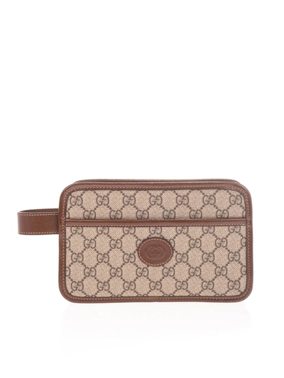 Shop Gucci Gg Travel Document Holder In Beige In Brown