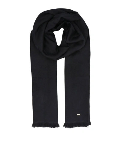 Shop Saint Laurent Ysl Random Scarf In Black