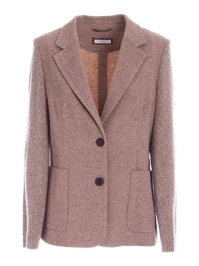 Shop Peserico Single-breasted Jacket In  Beige