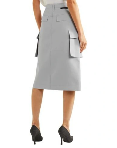 Shop Welldone Midi Skirts In Light Grey