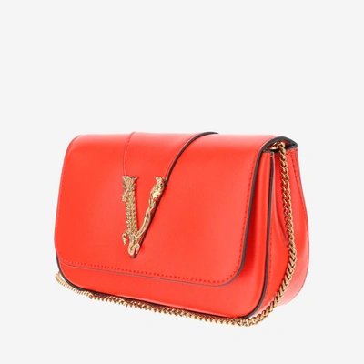 Shop Versace Bags In Red Gold