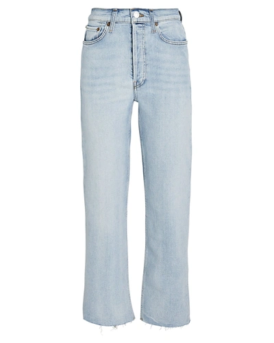 Shop Re/done 70s High-rise Stove Pipe Jeans In Denim-lt