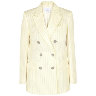 Shop Racil Cambridge Pinstriped Stretch-wool Blazer In Ivory