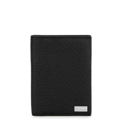 Shop Hugo Boss Crosstown Black Grained Leather Card Holder