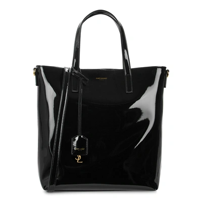 Shop Saint Laurent Toy Black Patent Leather Tote