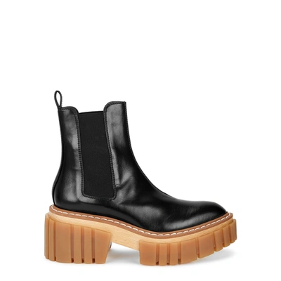 Shop Stella Mccartney Emilie 75 Black Faux Leather Ankle Boots