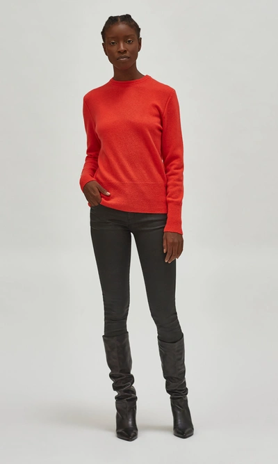 Shop Equipment Sanni Cashmere Crew Sweater In Ruby Rouge