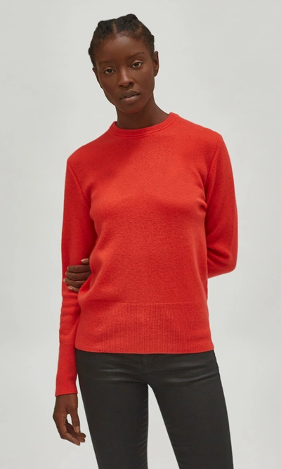 Shop Equipment Sanni Cashmere Crew Sweater In Ruby Rouge