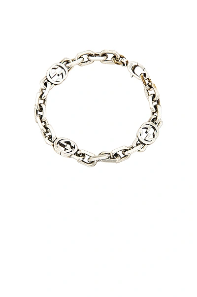 Shop Gucci Gg Bracelet In Silver