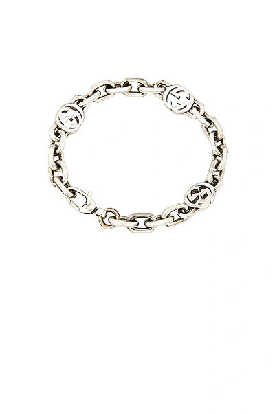 Shop Gucci Gg Bracelet In Silver