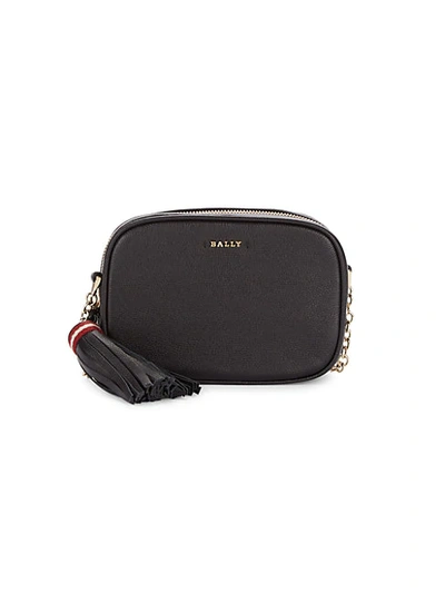 Shop Bally Macy Mini Leather Crossbody Bag In Black