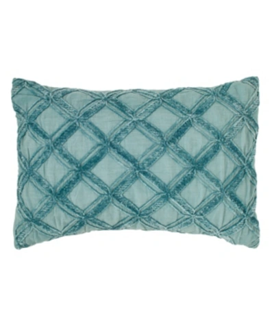 Shop Tommy Bahama Home Tommy Bahama Island Essentials Chenille Diamond Throw Pillow Bedding In Blue