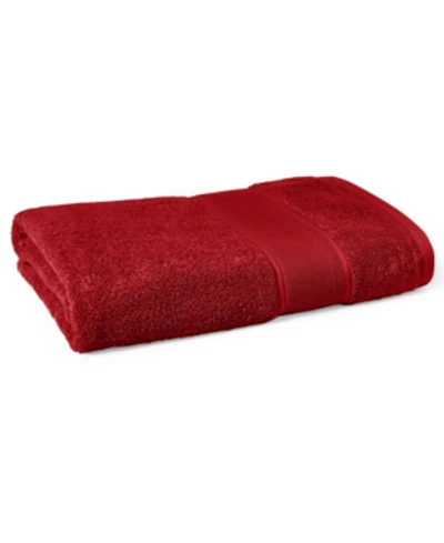Shop Lauren Ralph Lauren Sanders Solid Antimicrobial Cotton Bath Sheet, 35" X 66" In Cherry Red