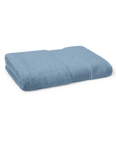 Shop Lauren Ralph Lauren Sanders Solid Antimicrobial Cotton Bath Sheet, 35" X 66" In Blue Slate