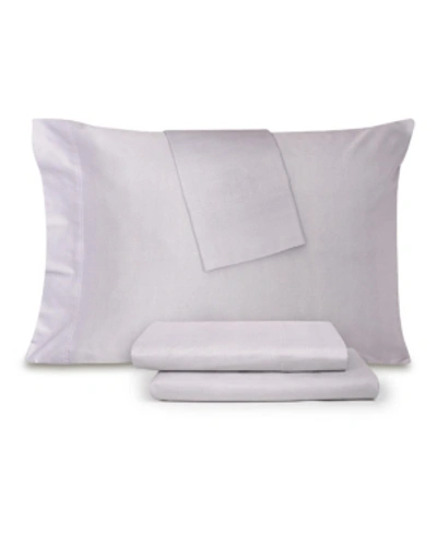 Shop Aq Textiles Closeout!  300 Thread Count Twill Modernist King 4-pc. Sheet Set Bedding In Wisteria