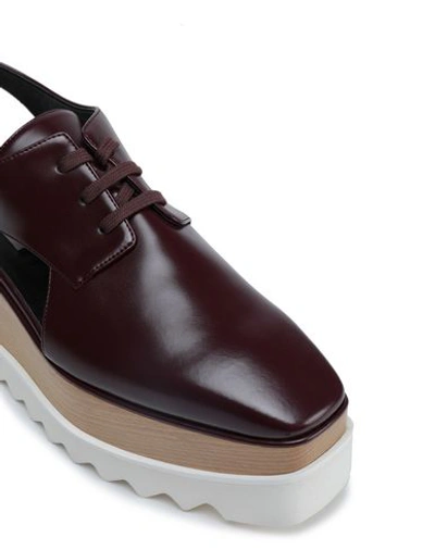 Shop Stella Mccartney Laced Shoes In Maroon