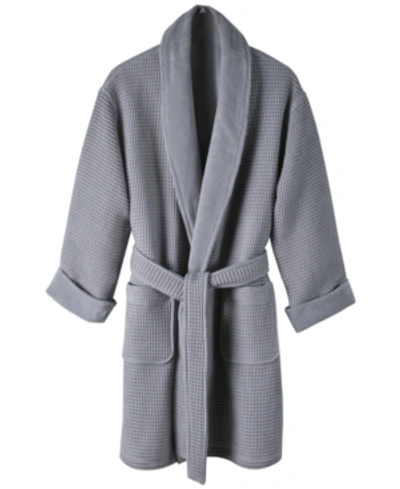 Hotel Collection Cotton Waffle Textured Bath Robe, Exclusively At Macy's In Brushed Alloy