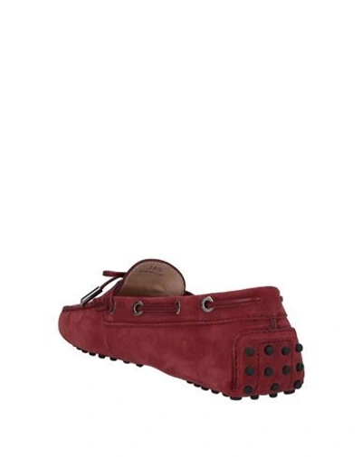 Shop Tod's Loafers In Maroon