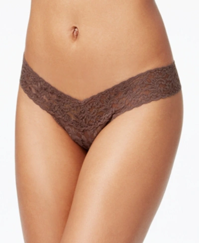 Shop Hanky Panky Signature Lace Women's 4911 Low Rise Thong In Brown