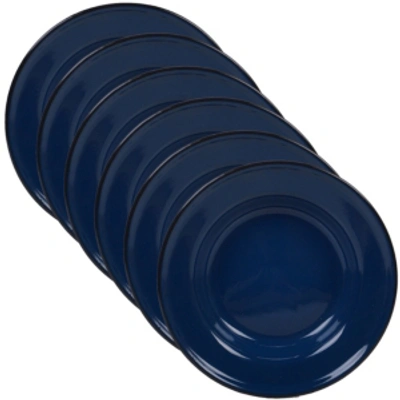 Shop Certified International Enamelware - Cobalt Blue 6-pc. Salad Plate