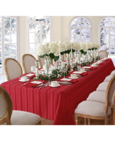Elrene Denley Stripe Tablecloth, 52" X 70" In Red