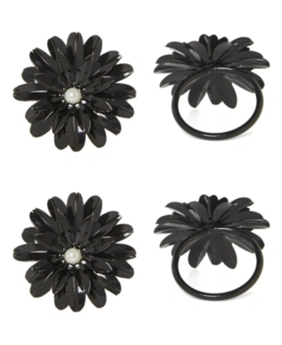 Shop Vibhsa Black Pearl Flower Napkin Ring