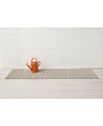 Shop Chilewich Skinny Stripe Shag Runner In Soft Multi