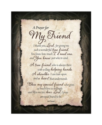 Dexsa Prayer For My Friend Timberland Wood Plaque, 11.75" X 15"