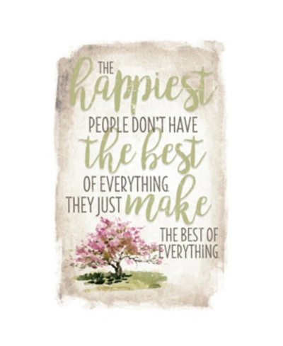 Dexsa The Happiest People New Horizon Wood Plaque With Easel, 6" X 9"