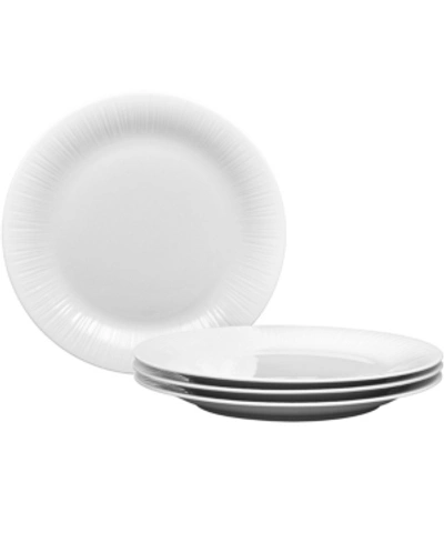 Noritake Conifere Set/4 Rim Dinner Plate 10-3/4" In White